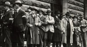 'Specials' with truncheons Melbourne Town Hall 1923